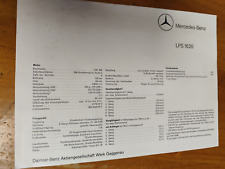 Datenblatt Mercedes Benz LPS 1620 LKW Truck  Brochure prospekt  4 comprar usado  Enviando para Brazil