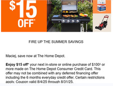 Home depot coupon for sale  Pontiac