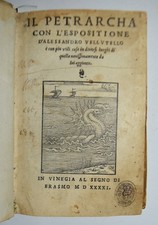 Petrarca ediz. 1541 usato  Arezzo