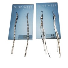 Dois pares de brincos perfurados pendurados nove oeste tom prata comprar usado  Enviando para Brazil
