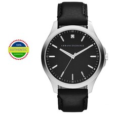 Relógio analógico Armani Exchange AX2182 masculino Hampton mostrador preto pulseira de couro comprar usado  Enviando para Brazil