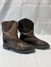 Usado, Botas de trabalho Rocky masculinas tamanho 9M Western Ride marrom slip on meia panturrilha boas comprar usado  Enviando para Brazil