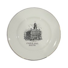 Placa Crown Staffordshire England Fine Bone China Boston Faneuil Hall 8,5” comprar usado  Enviando para Brazil
