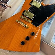 EUA Brown Explorer GUITARRA preta Pickguard ponte dourada captadores H-H frete grátis comprar usado  Enviando para Brazil