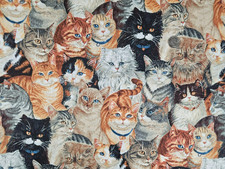 vintage kitten fabric for sale vintage kitten fabric for sale Great Bend