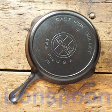 Frigideira antiga GRISWOLD ferro fundido frigideira # 7 LOGOTIPO GRANDE INCLINADO - Colher de ferro comprar usado  Enviando para Brazil