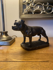 Staffordshire Bull Terrier - Estatueta / Resina Bronze / Ornamento / Escultura comprar usado  Enviando para Brazil