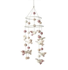 Decoração de berço Pehr Birds of a Feather móvel bebê rosa menina tema ganso branco comprar usado  Enviando para Brazil