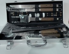 Conjunto de ferramentas para churrasqueira 30 peças utensílios para churrasqueira de aço inoxidável resistentes com estojo NOVO! comprar usado  Enviando para Brazil