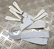Braçadeiras de botão branco 3,5 cm de largura com aba de couro ajustável tamanho único NOVO comprar usado  Enviando para Brazil