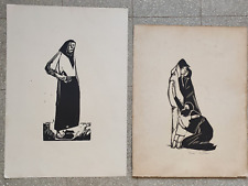 Coppia xilografie lorenzo usato  Rosignano Marittimo