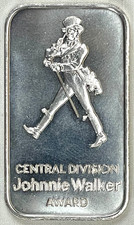 RARO 1985 JOHNNIE WALKER AWARD DIVISÃO CENTRAL 1 OZ TROY .999 BARRA DE PRATA FINA b comprar usado  Enviando para Brazil