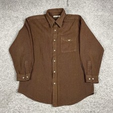 Camisa masculina Emporio Armani 43/17 marrom abstrata manga longa botão para cima flanela comprar usado  Enviando para Brazil