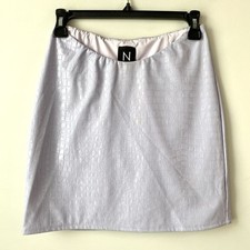 Usado, Mini-saia crocodilo couro sintético guarda-roupa nu roxo lavanda M comprar usado  Enviando para Brazil