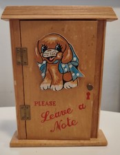 caixa de madeira vintage 'Please Leave A Note', casa de cachorro, meados do século, Japão comprar usado  Enviando para Brazil