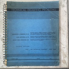 Vtg 1967 "Technical Drawing Problems" Book MacMillan Giesecke  Unmarked! comprar usado  Enviando para Brazil