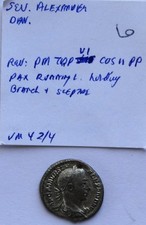 Moeda de prata imperial romana AR Denarius Severius Alexander 222-224 AD #6, usado comprar usado  Enviando para Brazil