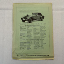 Folha de dados vintage 1934 Mercedes Benz Typ 710 SS 7 litros carro comprar usado  Enviando para Brazil