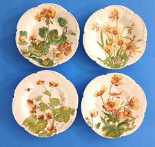 4 peças George Jones Familiar Flowers da década de 1890 H.O.J. Pratos antigos de marfim crescente comprar usado  Enviando para Brazil