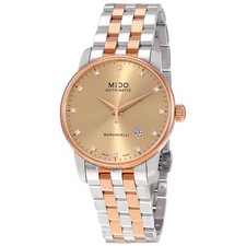 Relógio masculino Mido Baroncelli II mostrador dourado automático dois tons M8600.9.67.1, usado comprar usado  Enviando para Brazil
