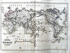 Mappa antica mappamondo usato  Monterosso Almo