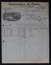 Invoice 1924 papeterie d'occasion  Expédié en Belgium