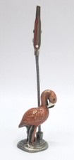Estatueta flamingo esmaltada rosa com clipe para nota fotográfica cartão de lugar  comprar usado  Enviando para Brazil