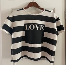 Black white striped for sale  PORTHCAWL
