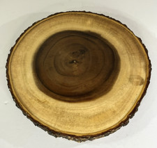 Placa de charcutaria Acacia Tree Bark Edge prato de servidor com pés, 12" comprar usado  Enviando para Brazil