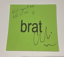 CHARLI XCX Hand Signed w/ Lyrics Green BRAT CD Insert comprar usado  Enviando para Brazil