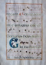 folha manuscrita antifonária medieval ca.1600, produzida na Espanha, #182 comprar usado  Enviando para Brazil