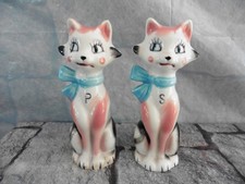 Usado, Shakers de sal e pimenta MCM cerâmica vintage ~ laços azuis para gatos listras rosa e preto comprar usado Usado, Shakers de sal e pimenta MCM cerâmica vintage ~ laços azuis para gatos listras rosa e preto comprar usado  Enviando para Brazil