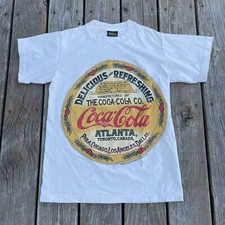 Camiseta gráfica ponto único Coca-Cola 1995 tamanho M EUA Atlanta vintage anos 90, usado comprar usado  Enviando para Brazil