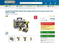Dewalt dck211d2t 12v for sale  BOURNEMOUTH