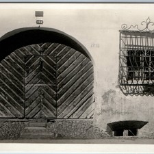 Grelha de janela de ferro forjado entrada casa RPPC Pontresina Switzerland c1920s A362 comprar usado Grelha de janela de ferro forjado entrada casa RPPC Pontresina Switzerland c1920s A362 comprar usado  Enviando para Brazil