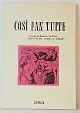 Cosi Fan Tutte - Libretto Opera Wolfgang A. Mozart comprar usado  Enviando para Brazil