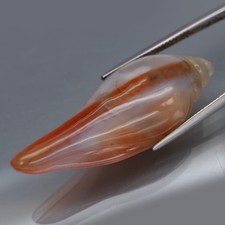 53,02 ct.Incrível Natural GIGANTE Laranja Ágata Branca México (Escultura em Concha), usado comprar usado  Enviando para Brazil