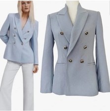 Usado, Jaqueta Zara Feminina Extra Grande Blazer Azul comprar usado  Enviando para Brazil