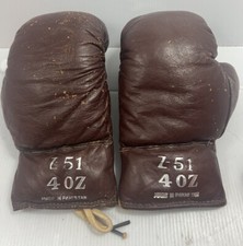 Luvas de boxe de couro vintage infantis masculinas Z-51 4 oz.  Feito no Paquistão, usado comprar usado  Enviando para Brazil