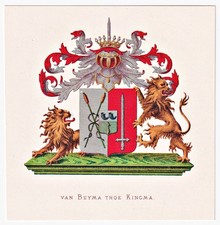 Van Beyma Thoe Kingma Stemma Blasono Paesi Bassi Araldica 1880 comprar usado  Enviando para Brazil