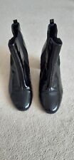 black patent boots wide fit for sale  SOUTH CROYDON