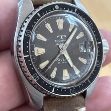 Vintage 1960 Technos Sky Diver 25 Joias Automático 10744 + nova alça comprar usado Vintage 1960 Technos Sky Diver 25 Joias Automático 10744 + nova alça comprar usado  Enviando para Brazil