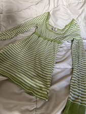 Usado, Blusa Babydoll Y2K Vintage Abercrombie & Fitch Verde Listrada Manga Comprida Pequena comprar usado  Enviando para Brazil