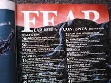 Fear magazine 1989. for sale  MACCLESFIELD