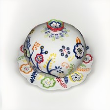 Anthropologie prato de manteiga coberto floral tampa cúpula cerâmica comprar usado  Enviando para Brazil