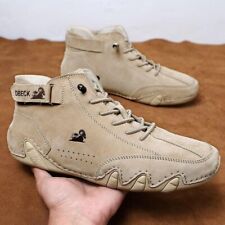Botas de camurça italiana cano alto masculinas casuais sapatos de couro tênis para caminhada, usado comprar usado  Enviando para Brazil