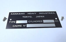 Plaque constructeur kawasaki d'occasion  Vitré
