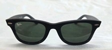 Óculos de sol Ray-Ban RB2140 Wayfarer preto unissex verde lente ângulo afiado *falhas* comprar usado  Enviando para Brazil