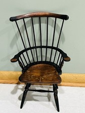 Boneca/cadeira de braço de pelúcia Windsor de madeira vintage preta/marrom 15”H comprar usado  Enviando para Brazil