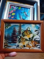 Wandbild holzrahmen wölfe gebraucht kaufen  Bamberg